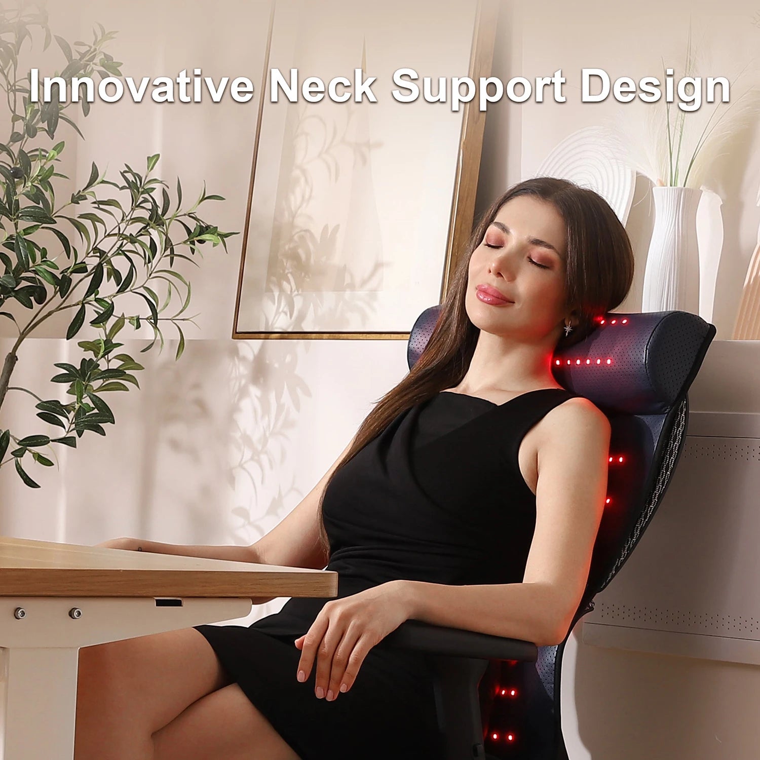 Red Light Therapy Mat with Infrared Heat & Neck Support